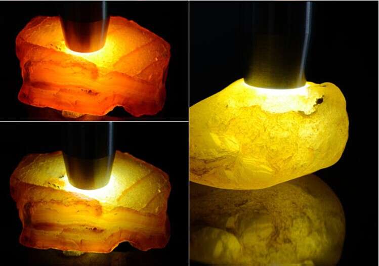玉石用照玉手電筒白光和放大鏡看的是什么？